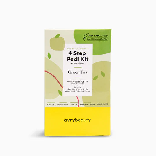 AVRYBEAUTY 4 Step Pedi Kit - Green Tea