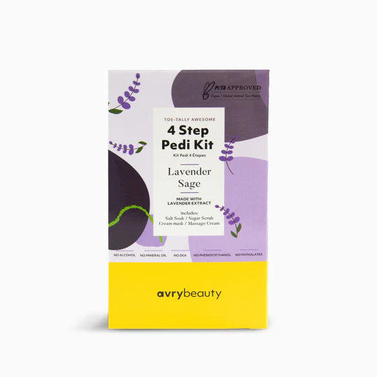 AVRYBEAUTY - 4 Step Pedi Kit - Lavender Sage