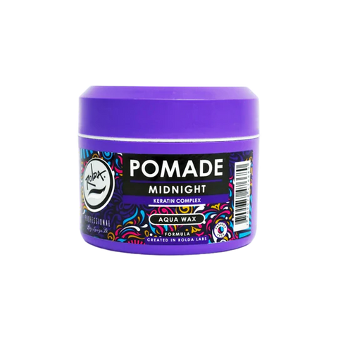 Rolda - Midnight Hair Pomade | Water Based Formula, Medium Hold, Medium Shine, Washes Out Easily, All Day Hold, Flake-free