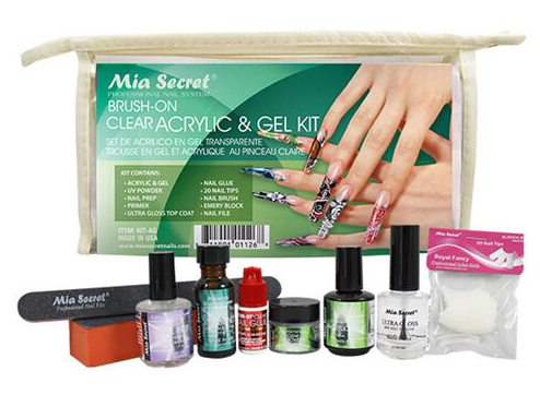 Mia Secret Brush-On Clear Acrylic & Gel Kit