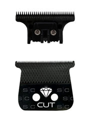 StyleCraft Diamond Cut Fixed Black Diamond DLC Hair Trimmer Blade with The One Cutter Set Replacement Blade