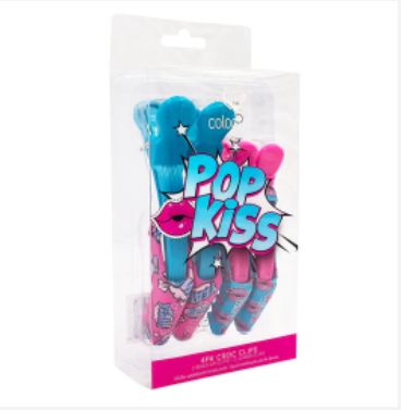 Colortrak - 4PK POP KISS CROC CLIPS