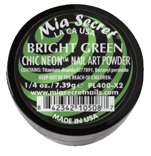 Mia Secret Bright Green Chic Neon Nail Art Powder (PL400-X2)