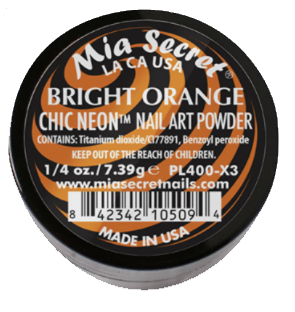 Mia Secret Bright Orange Chic Neon Nail Art Powder (PL400-X3)