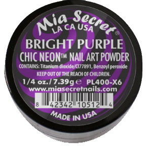 Mia Secret Bright Purple Chic Neon Nail Art Powder (PL400-X6)