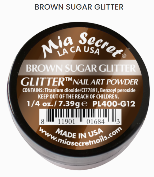 Mia Secret Brown Sugar Glitter Nail Art Powder (PL400-G12)