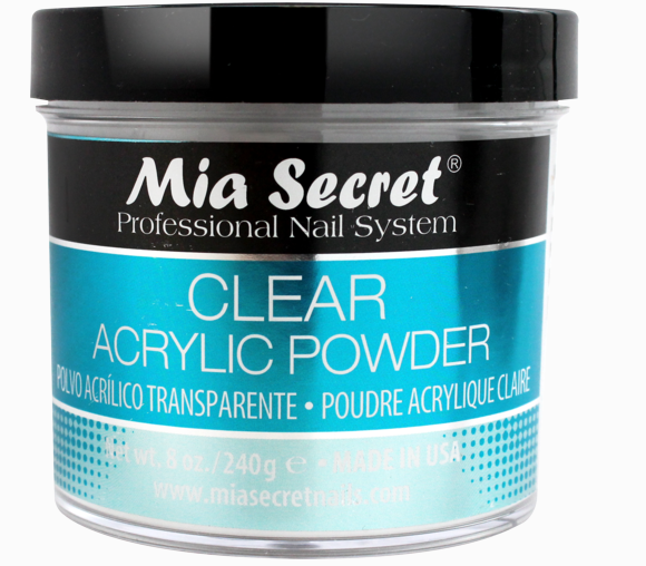 Mia Secret Clear Acrylic Powder 8oz (PL450-C)