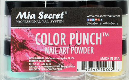 Mia Secret Color Punch Nail Art Powder Collection (PL400-E-MIX-6)