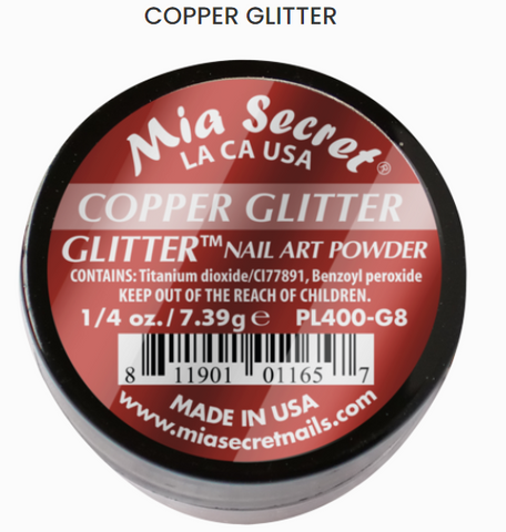Mia Secret Copper Glitter Nail Art Acrylic Powder (PL400-G8)
