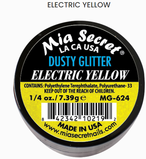 Mia Secret Dusty Glitter Electric Yellow (MG-624)