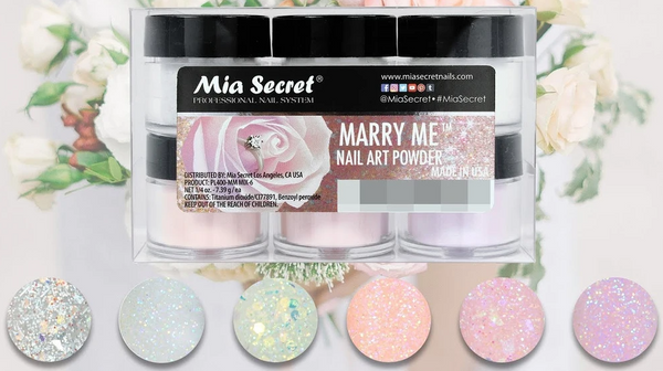 Mia Secret Marry Me Nail Art Powder Collection (PL400-MM-MIX-6)