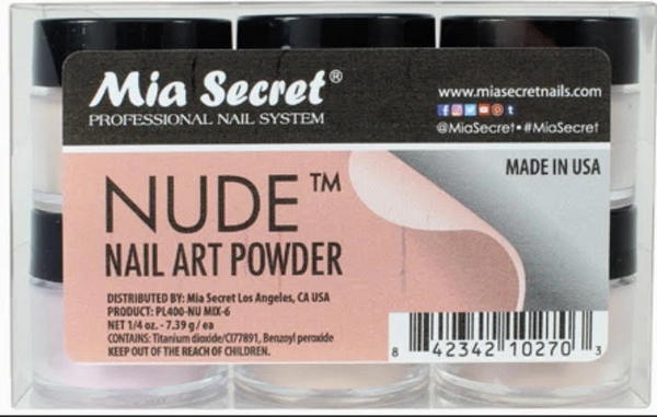 Mia Secret Nude Nail Art Powder Collection (PL400-NU-MIX-6)