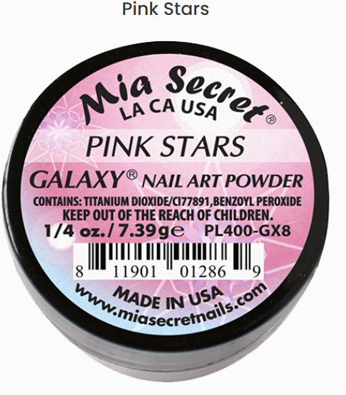 Mia Secret Pink Stars Galaxy Nail Art Powder (PL400-GX8)