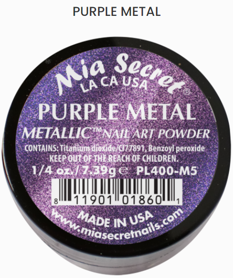 Mia Secret Purple Metal Metallic Nail Art Powder (PL400-M5)