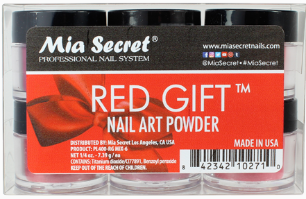 Mia Secret Red Gift Nail Powder Collection (PL400-RG-MIX-6)