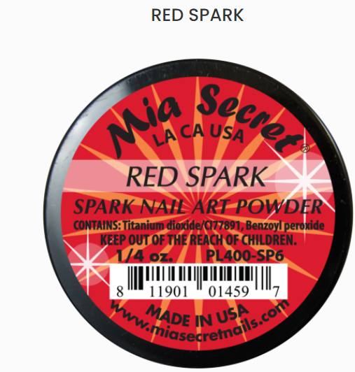 Mia Secret Red Spark Nail Art Powder (PL400-SP6)