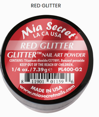 Mia Secret Red Glitter Nail Art Powder (PL400-G2)