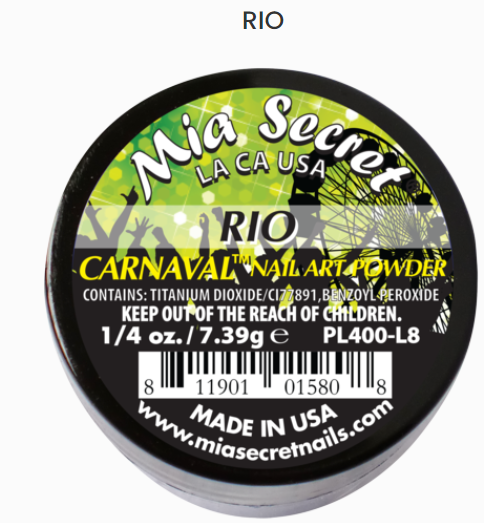 Mia Secret Rio Carnaval Nail Art Powder (PL400-L8)