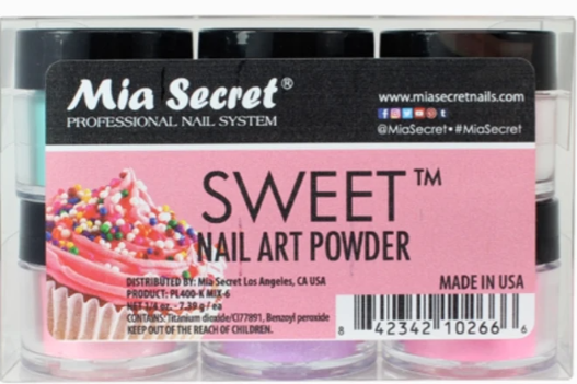 Mia Secret Sweet Nail Art Powder Collection (PL4000-K-MIX-6)