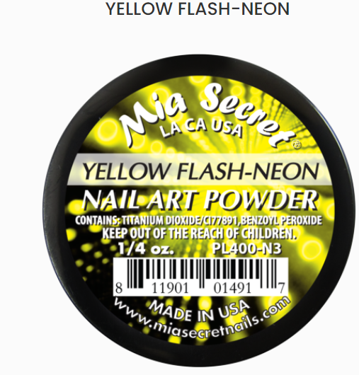 Mia Secret Yellow Flash-Neon Nail Art Powder (PL400-N3)