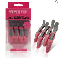 Styletek - PERFECT GRIP ALLIGATOR CLIPS-PINK/GRAY